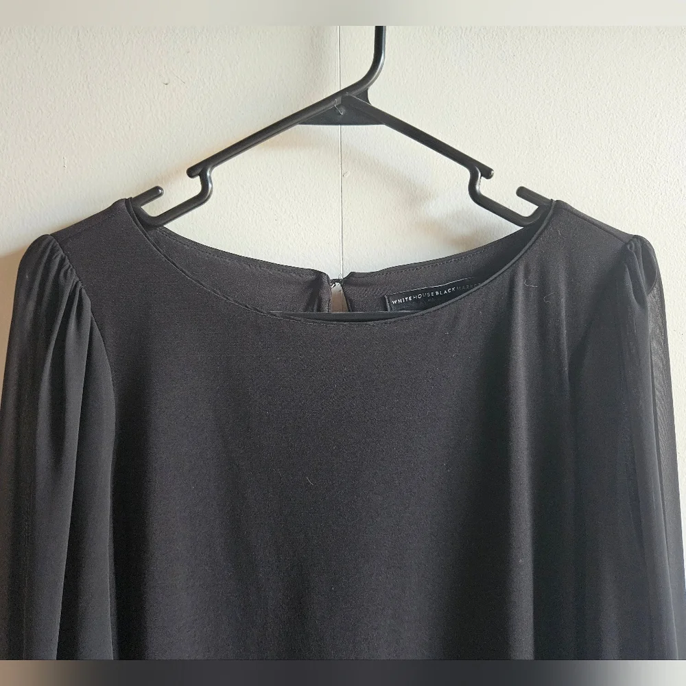 WHBM Chiffon-Sleeve Boatneck Top in Women's M - Picture 9 of 16